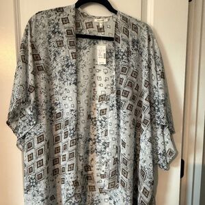 Maurices Open Front Cover-up Boho Festival Floral Sz: One Size NWT